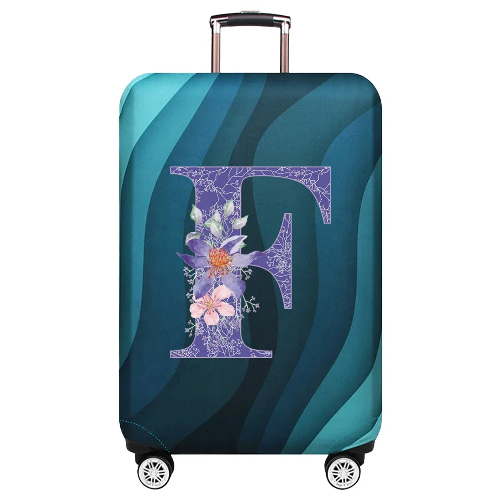 Luggage Covers 18-32inch Protector Travel Luggage Suitcase Protective Cover Stretch Dust Covers Print Purple Flower Series