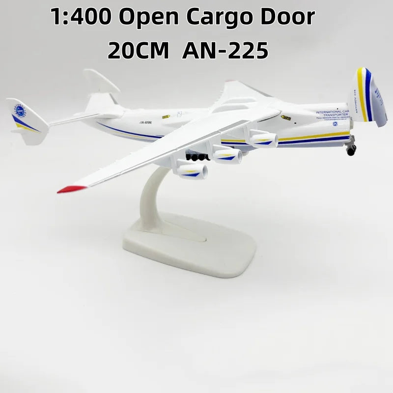 1/400 Scale 20CM Alloy Antonov An-225 "Mriya" A380 330 747 777 Airplane Diecast Model Child Toy For Gift Collectible Miniatures