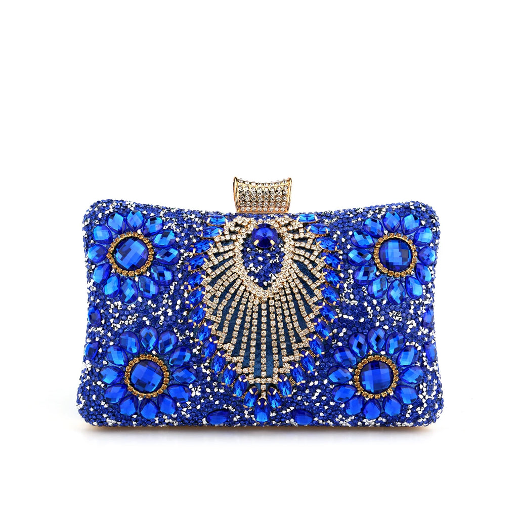 Acrylic Flower One Side Glitter Tassel Women Evening Bags Diamonds Small Day Clutch Luxury New Chain Shoulder Handbags For Party