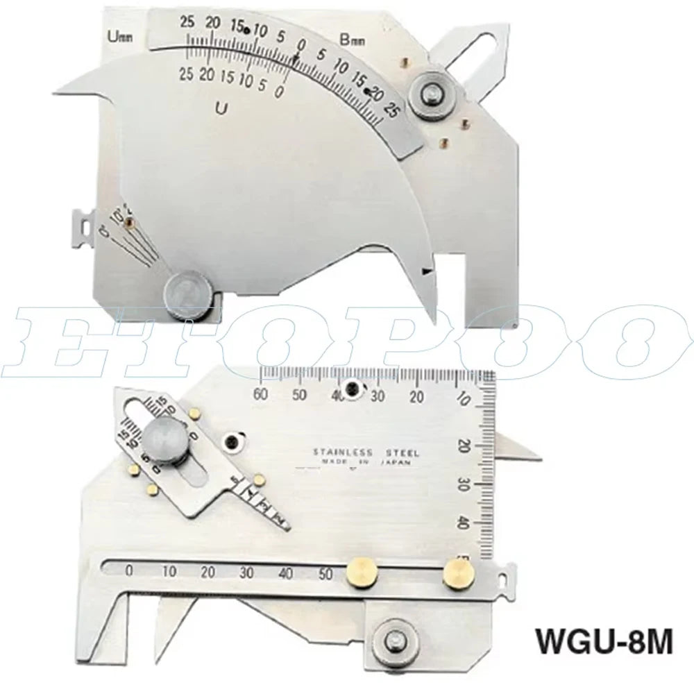 Welding Angle Gauge, WGU-8M Welding Seam Gauge Vernier Caliper Welding Inspection Tool, MG-8 Welding Angle Ruler