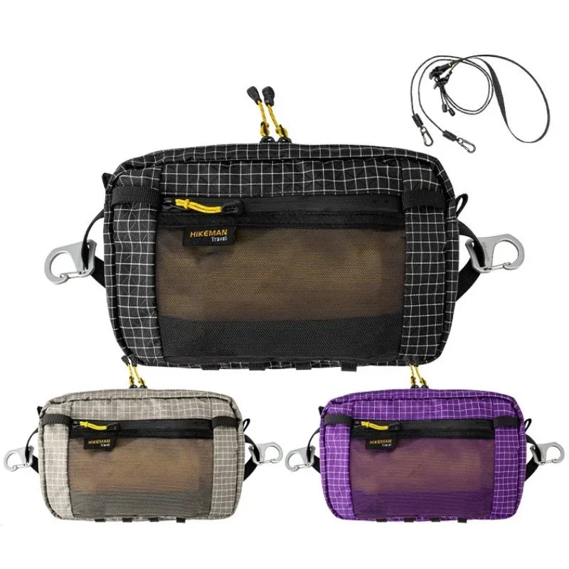 Dyneema Tactical UHMWPE Fanny Pack Waterproof UltraLight 1.1L Multi Pocket for Cycling Running Hiking Camping Outdoor Sports