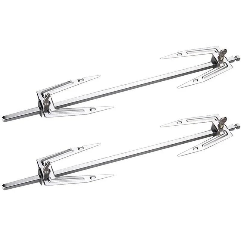 Stainless Steel Rotation Air Fryer Fork Roast Chicken Skewer Fish Meat Grilled Rack Roaster Forks BBQ Tools Oven Accessories