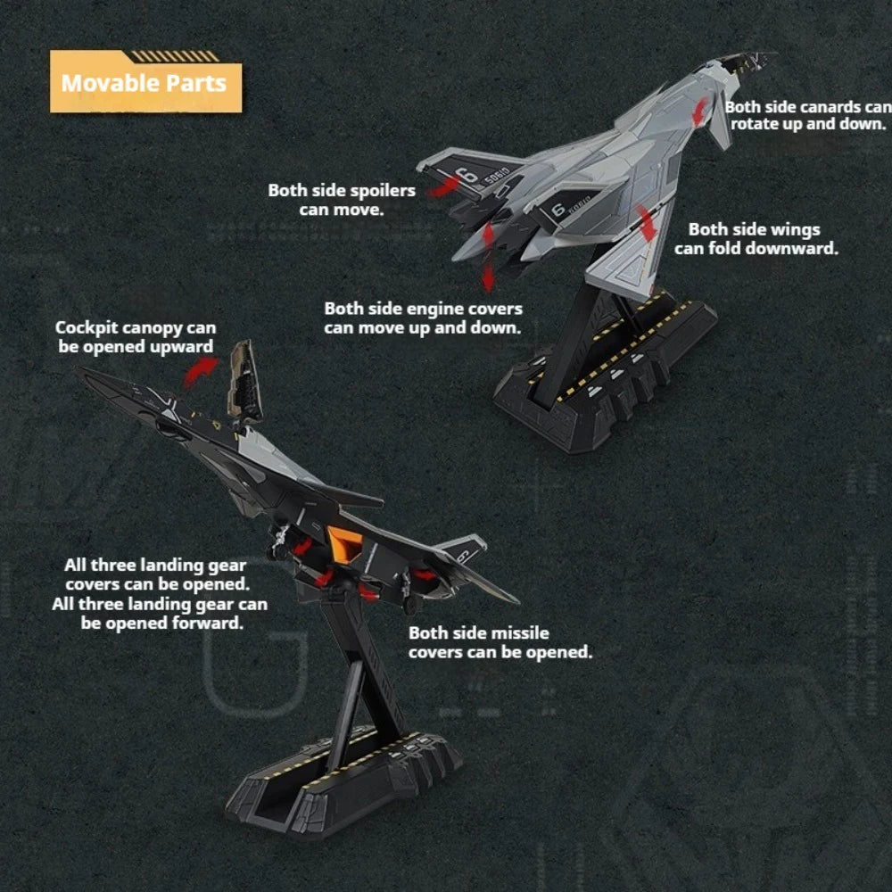 1:72 Scale BaiDi Type B Aerospace Carrier Aircraft Model Toy Movable Parts Alloy Diecast Nimiature Models for Collector Surprise