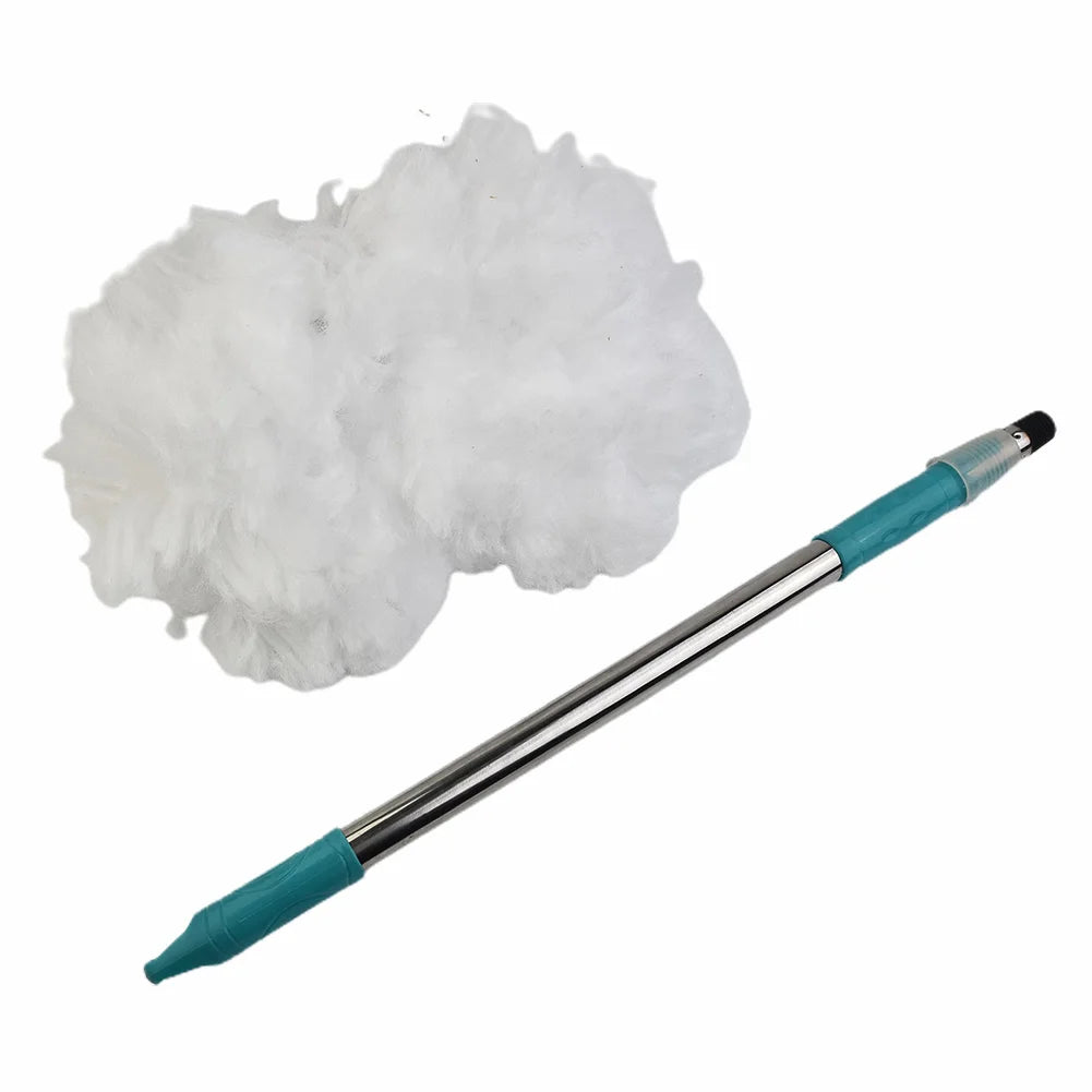 Clean dust Mop Car Cleaning Mop Stainless steel rod Wash Brush Tools White Telescopic Wiping Cleaning Milk Silk Soft