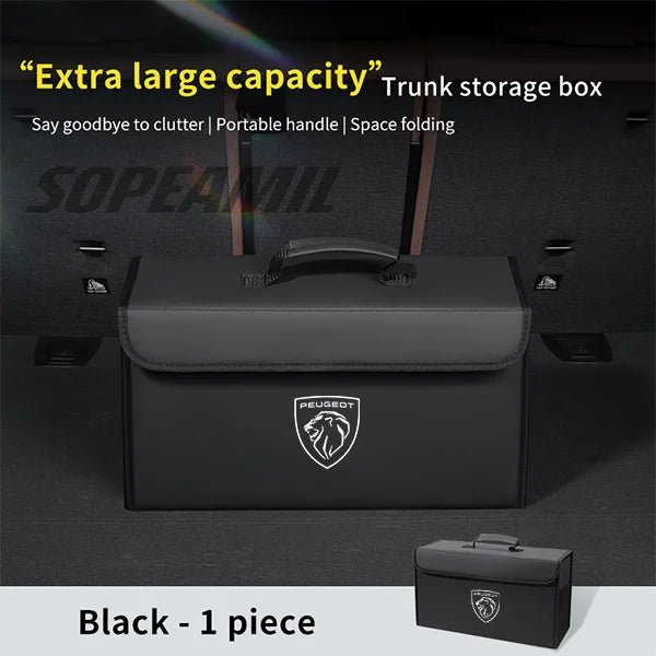 Car Trunk Organizing And Storage Box For  Peugeot 106 108 206 207 208 301 307 308 406 407 408 508 607 2008 3008 5008 RCZ Rifter