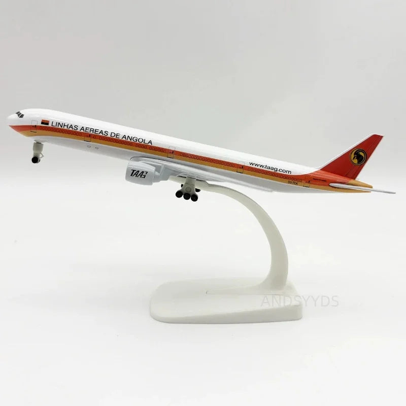 20cm Aircraft Models B777 Angola Airways Metal Diecast Airplane For Children Avaition Miniature Souvenir Toy Planes With Base