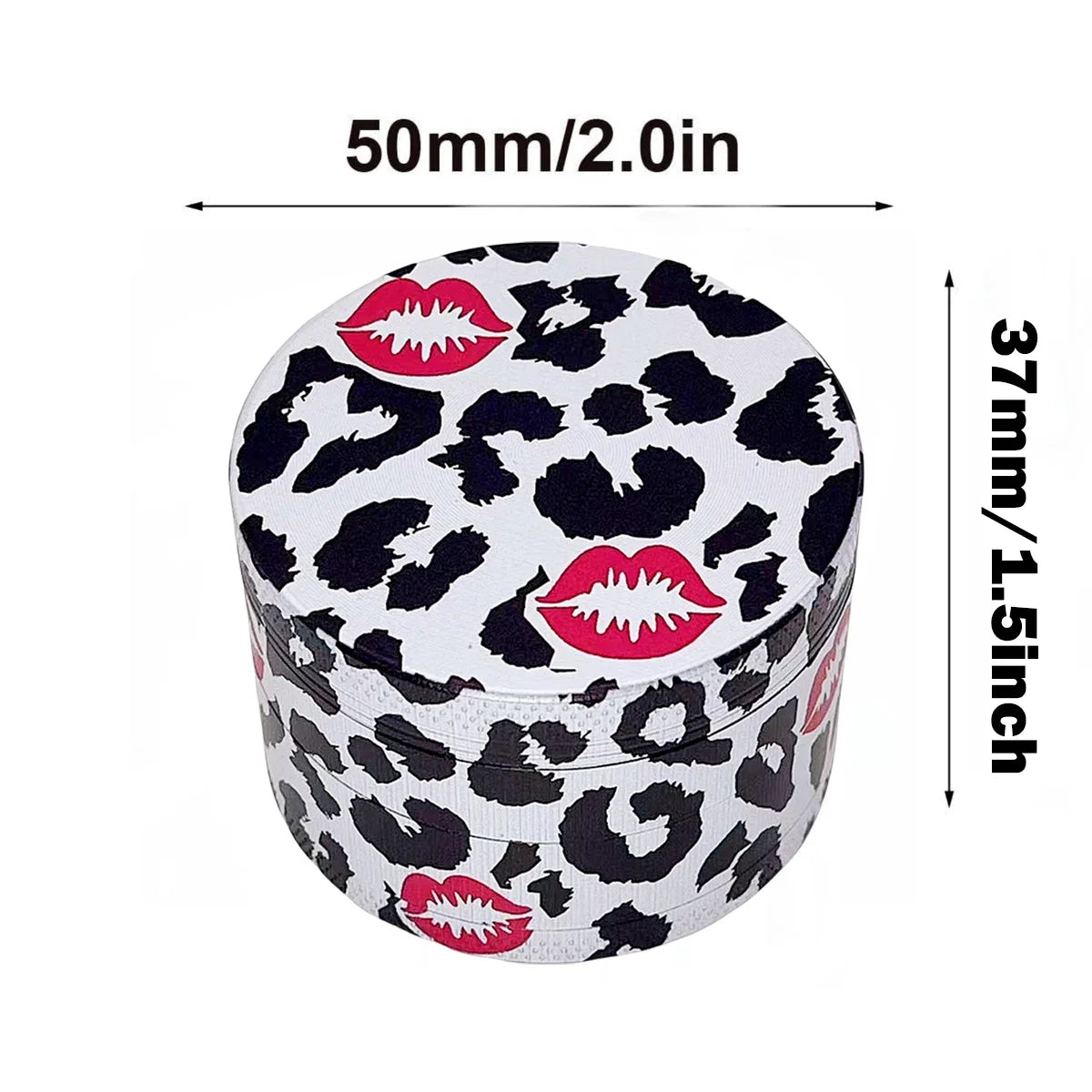 50/63mm Leopard Print Herb Grinder Manual Pepper Mill Salt Spice Mortar Tobacco Grass Grinder Cigarette Smoking Accessories