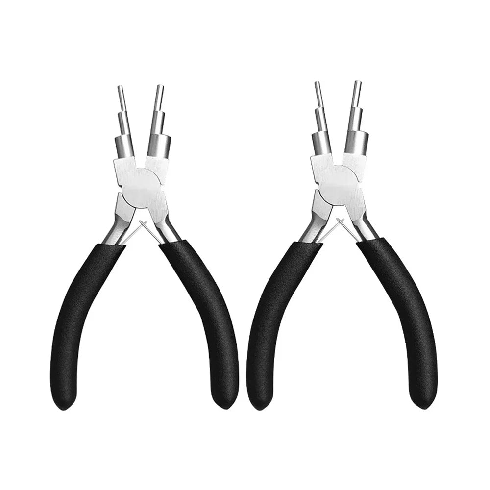 Professional Jewelry Pliers 6in1 Multi-Size Looping & Bail Making Tool with Non-Slip Handle for DIY Craft