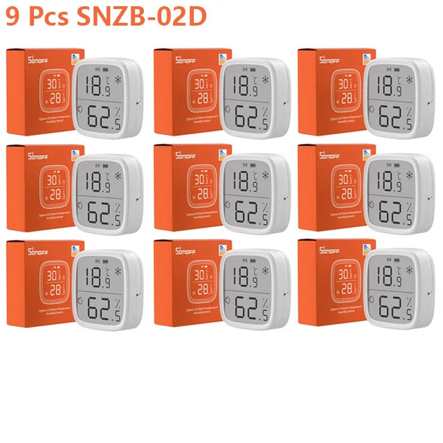 Intelligent SNZB-02D Humidity Sensor SONOFF Zigbee Smart LCD Temperature Sensor for Monitoring of Household Use with LCD Screen
