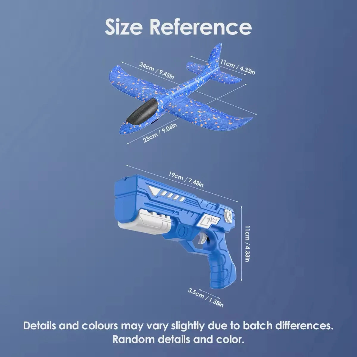 Glowing Foam Airplane 10m Launcher Ejection Aircraft Air Gun Toy for Children Outdoor Game Bubble Model Shooting Flight