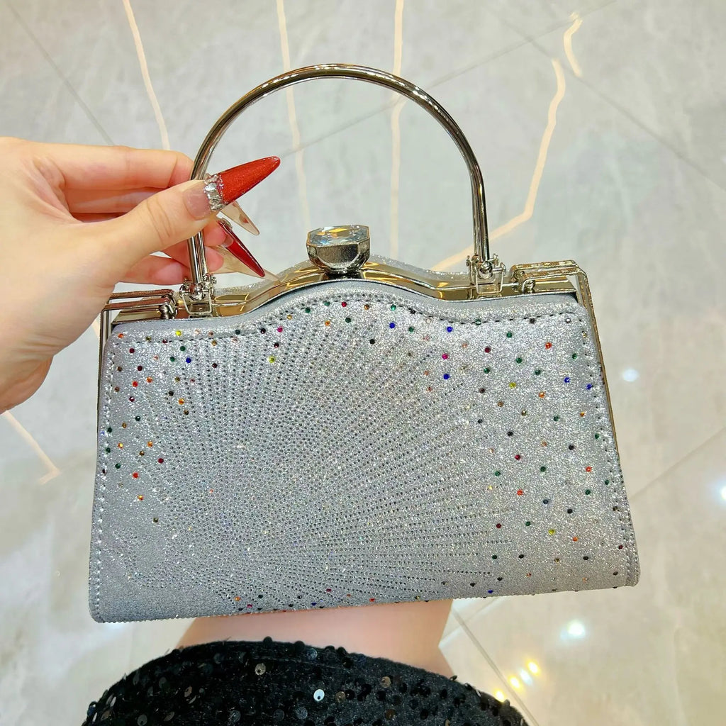 New handbag celebrity fashion diamond-encrusted handbag exquisite dinner bag niche versatile messenger shoulder bag