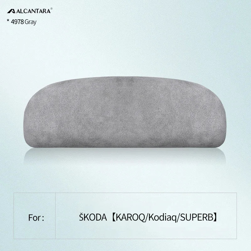 For Skoda Karoq Superb Kodiaq Alcantara Suede Car Eyewear Case Box Sunglasses Holder Glasses Storage Box Auto Accessories