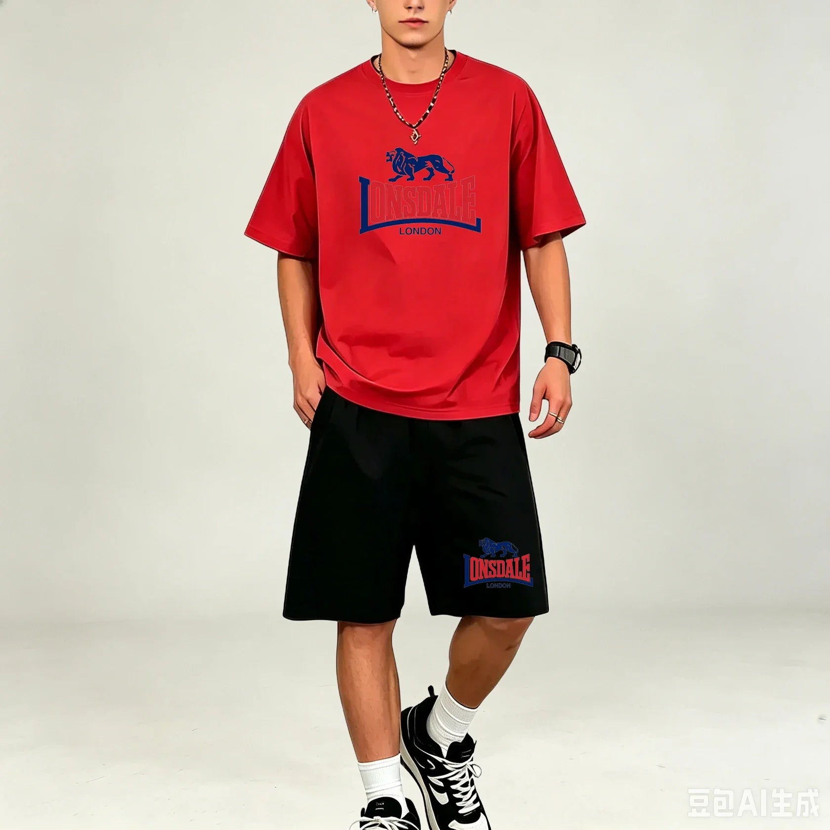 Men T‑Shirts Sets Daily‑Style 2‑Piece T‑Shirts Sets Printed Tops With Drawstring Shorts Quick‑Dry Breathable Casual‑Sport Outfit