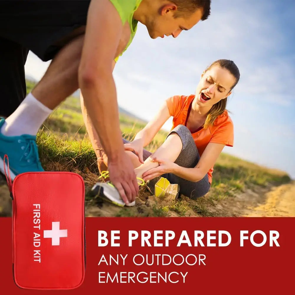 Family Car Travel First Aid Kit 198 Pieces First Aid Kit for Home, Car, Travel, Business, Survival, Office, Camping, Hiking, Boa