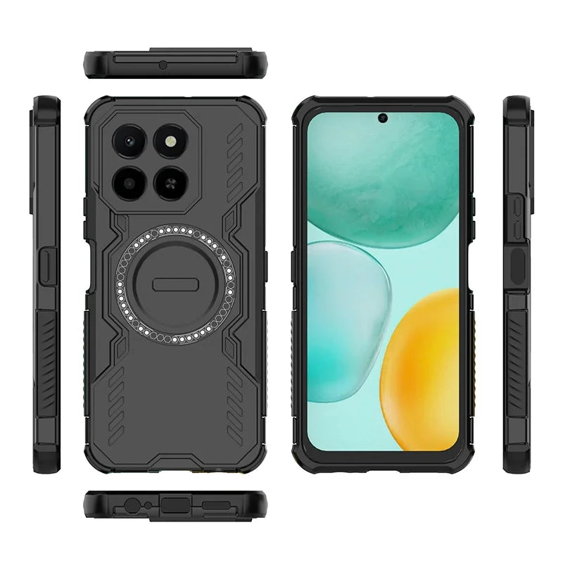 For Honor X6C Case Cover Huawei Honor X6C Capas Bumper Armor Shockproof Magnetic Attraction Adsorption Charge Fundas Honor X6C