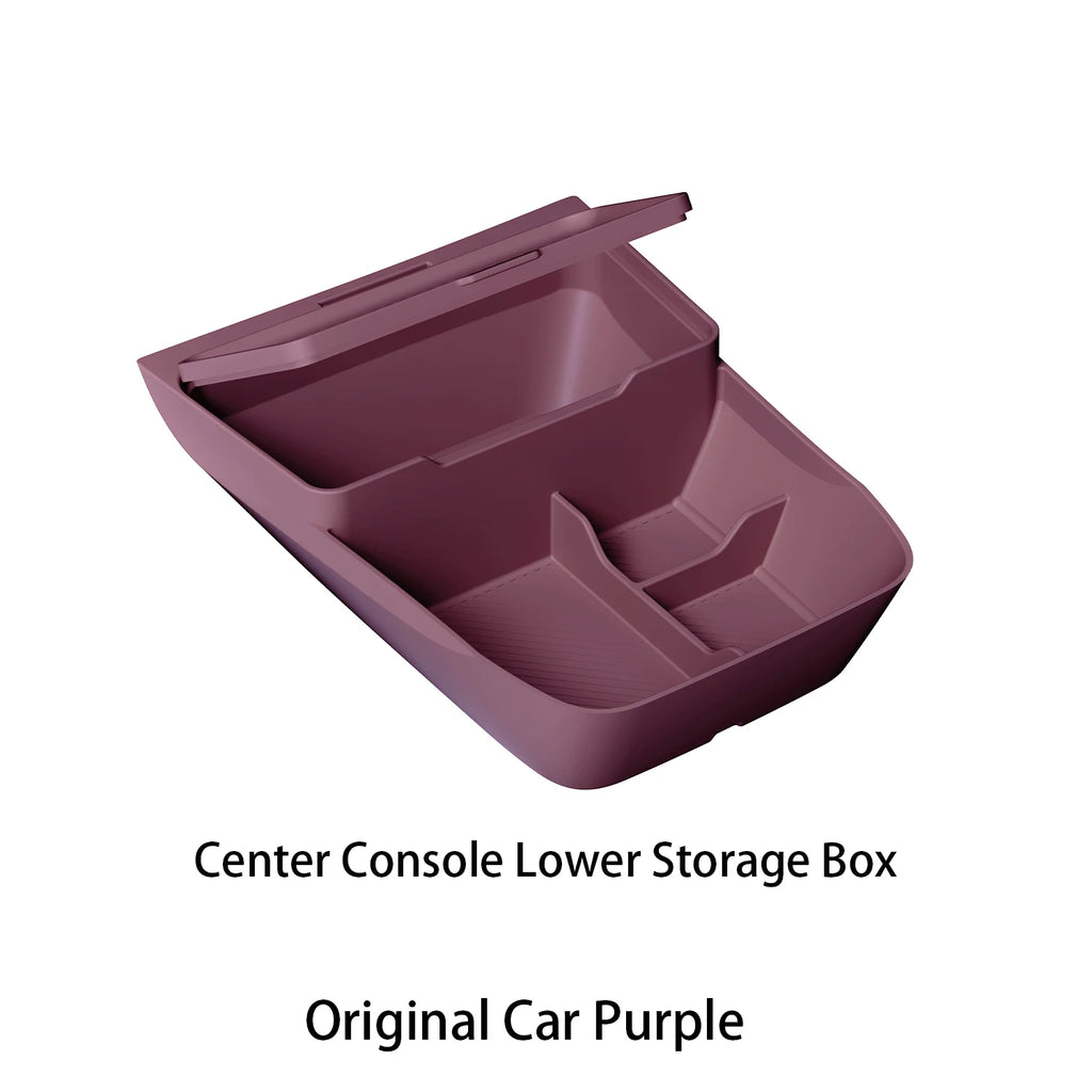For ZEEKR 7X 2026 The storage box below the center console Double-layer silicone storage box Car interior accessories