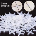 100pcs 3mm/5mm Plastic Cross Ceramic Tile Leveling System Clips Spacer Ceramic Floor Construction Tools