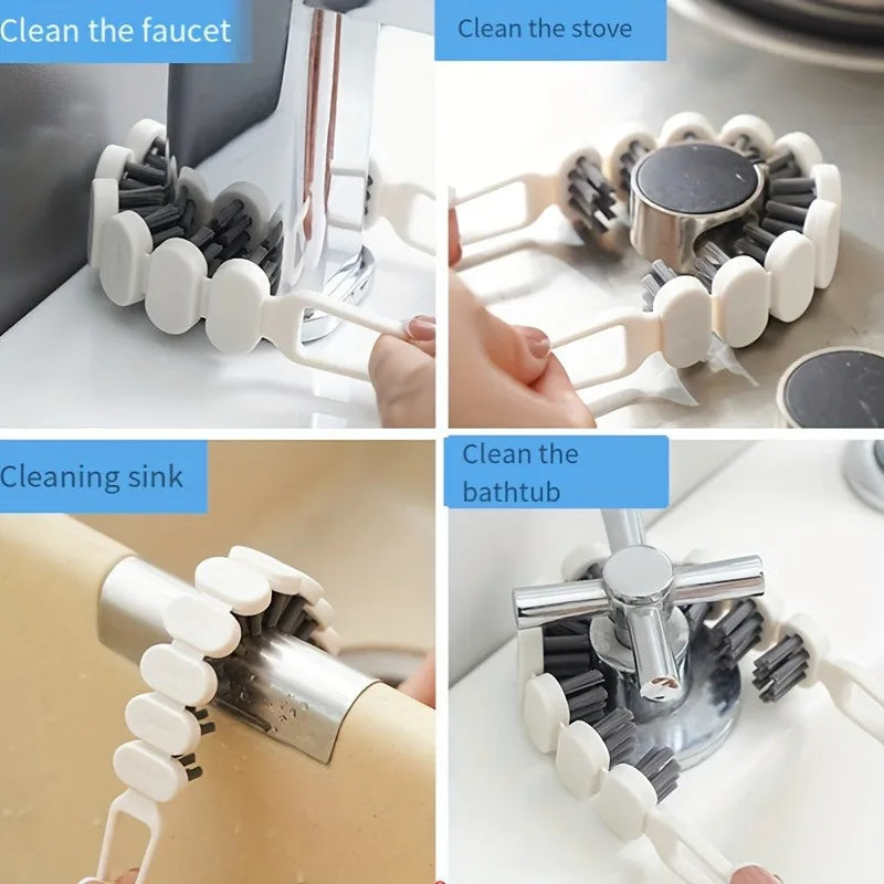 1pc Bendable Cleaning Brush Soft Bristle Crevice Brush Sink Cleaning Brush The Multi-functional Brush Is Compact and Convenient