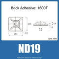 100pcs Self Adhesive Nylon Cable Tie Holder Zip Tie Fixed Seat PA66 Plastic Cable Clips 3M 1600T Strong Adhesive Tie Mount