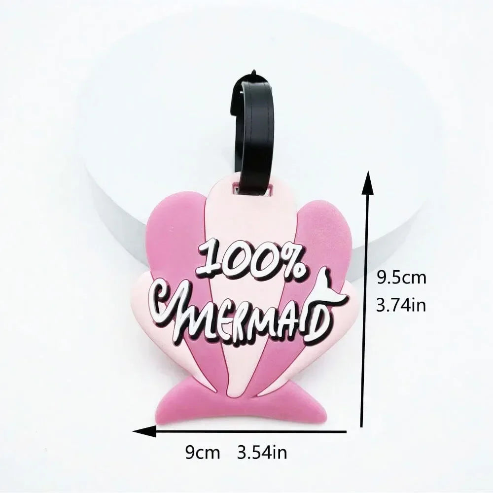 Cartoon Fruit Style Pattern Information Anti-Lost Suitcase Name Id Tags  Silicone Luggage Tag Travel Case Identification Label