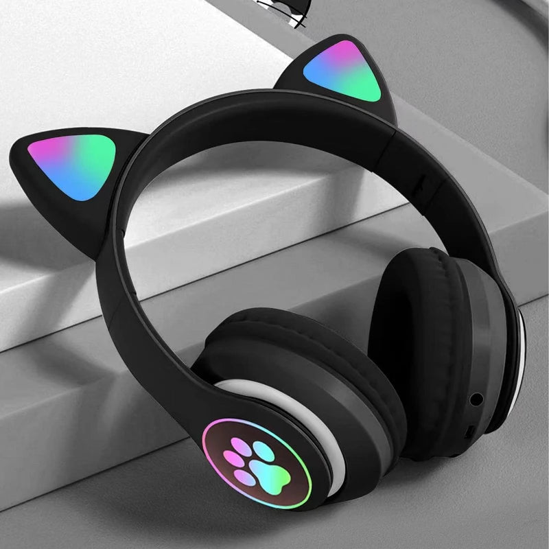Wireless headphones, Jerry 5.0, long life, high sound quality, cat ears, listening to music/gaming wireless headphones