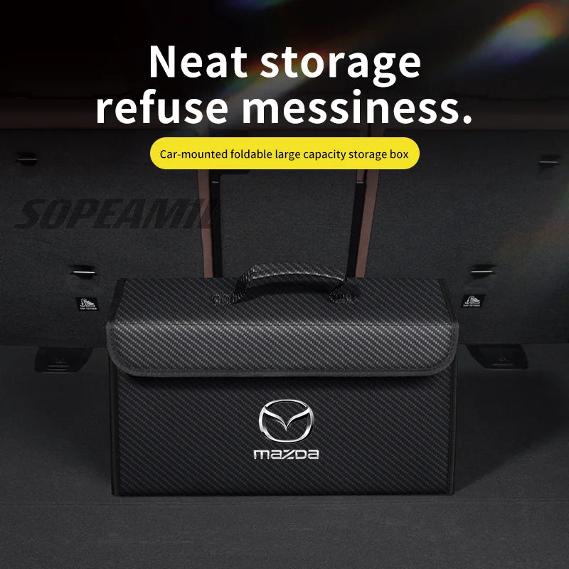Car Trunk Organizer Box Tailbox Stowing Tidying Storage Bag For Mazda 3 6 SKYACTIV Axela Atenza CX30 CX60 CX70 CX80 CX3 CX5 CX9