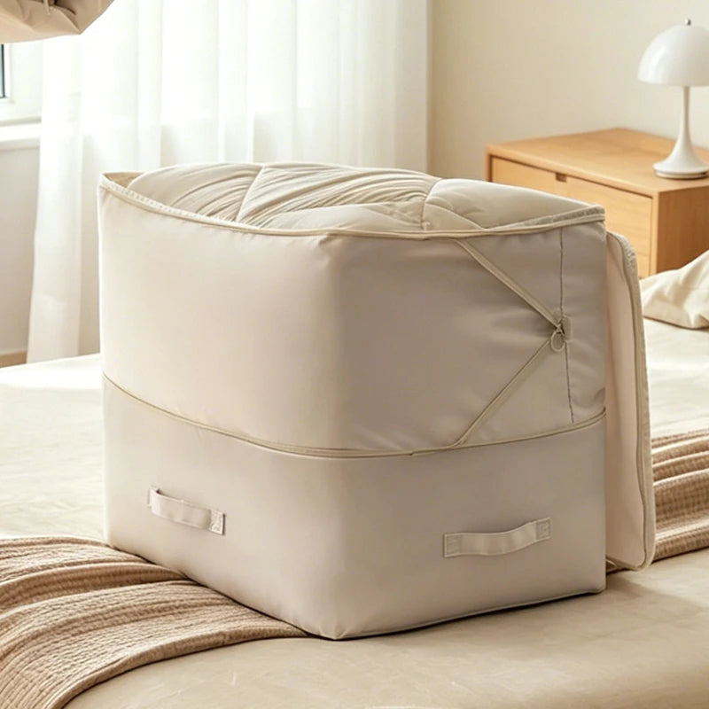 Large Comforter Bag Duvet Clothes Self Compression Storage Blanket Coat Closet Sack Home Travel Organizer Wardrobe Space Saving
