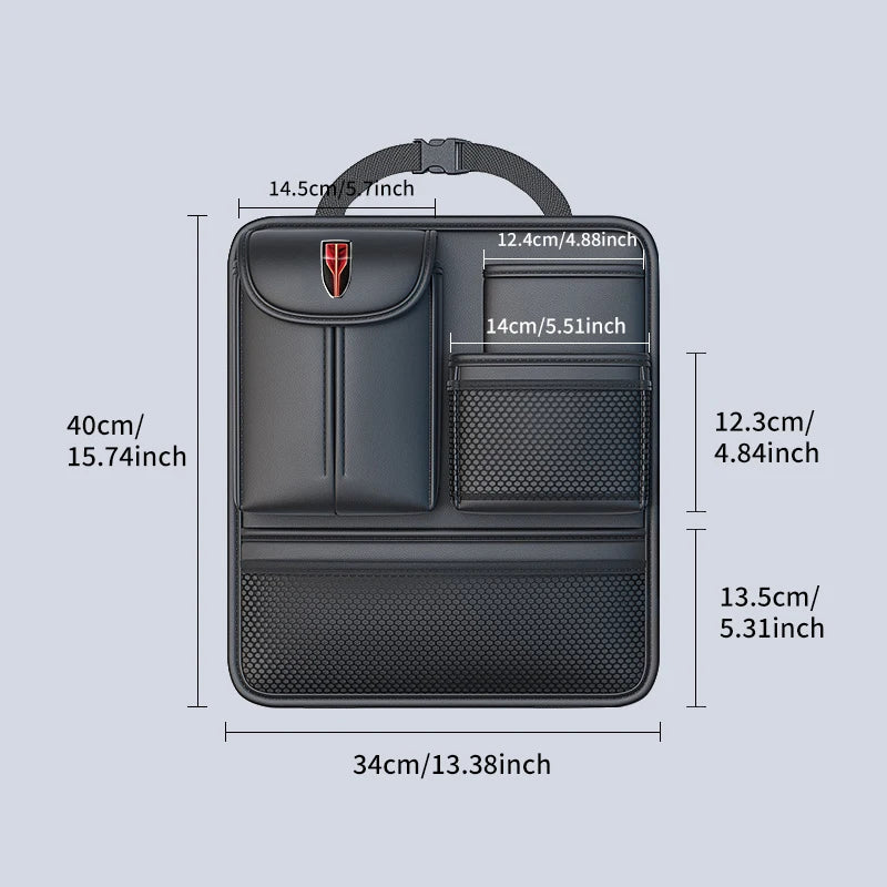 Car Seat Back Storage Bag For Hongqi H5 H9 HS3 HS5 HS7 Ehs9 Ehs7 Ehs5 Rear Hanging Bag Stowing Tidying Seat Tissue Box Storage