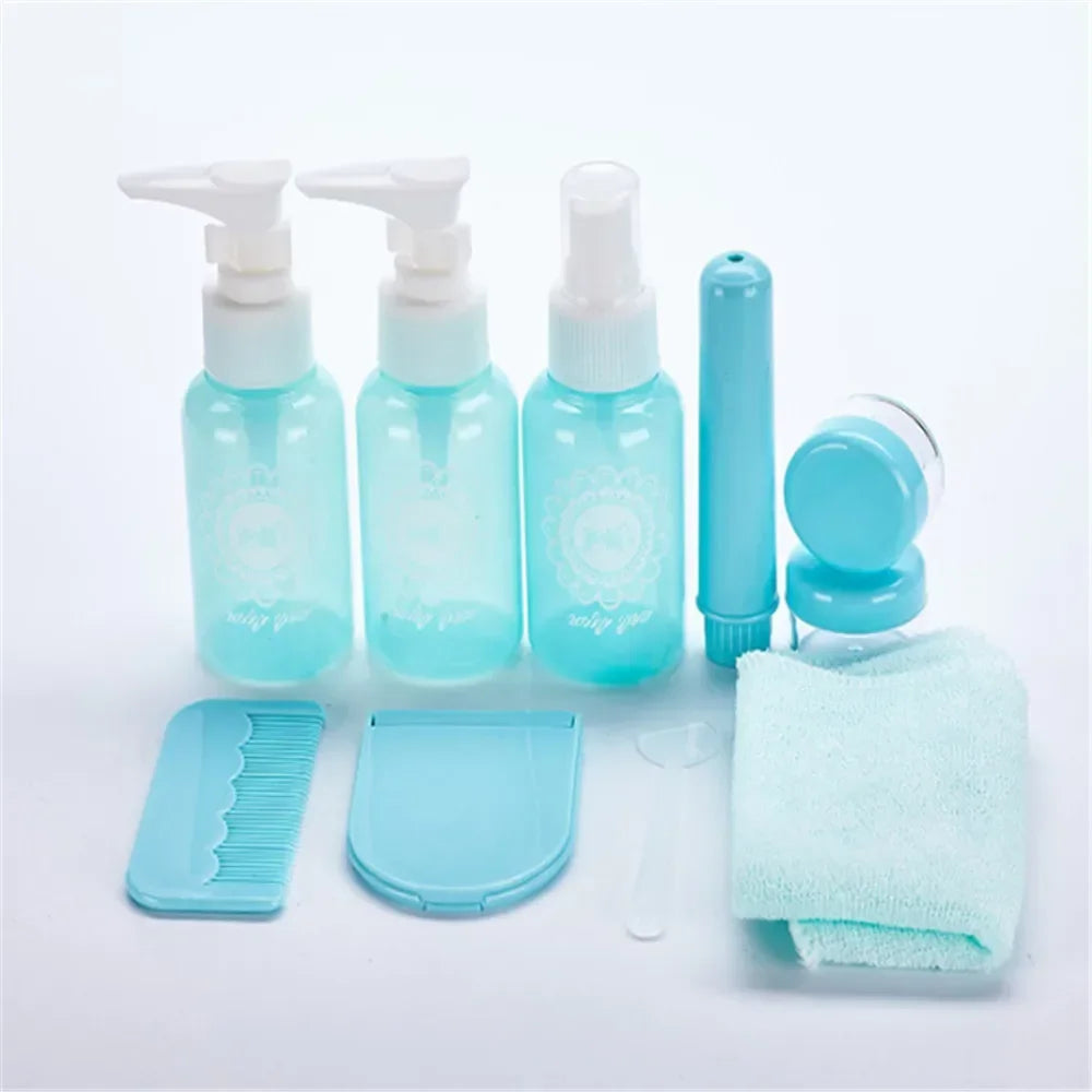 10 pc/Set Travel Mini Makeup Cosmetic Face Cream Bottles Plastic Transparent Empty Make Up Container Travel Accessories