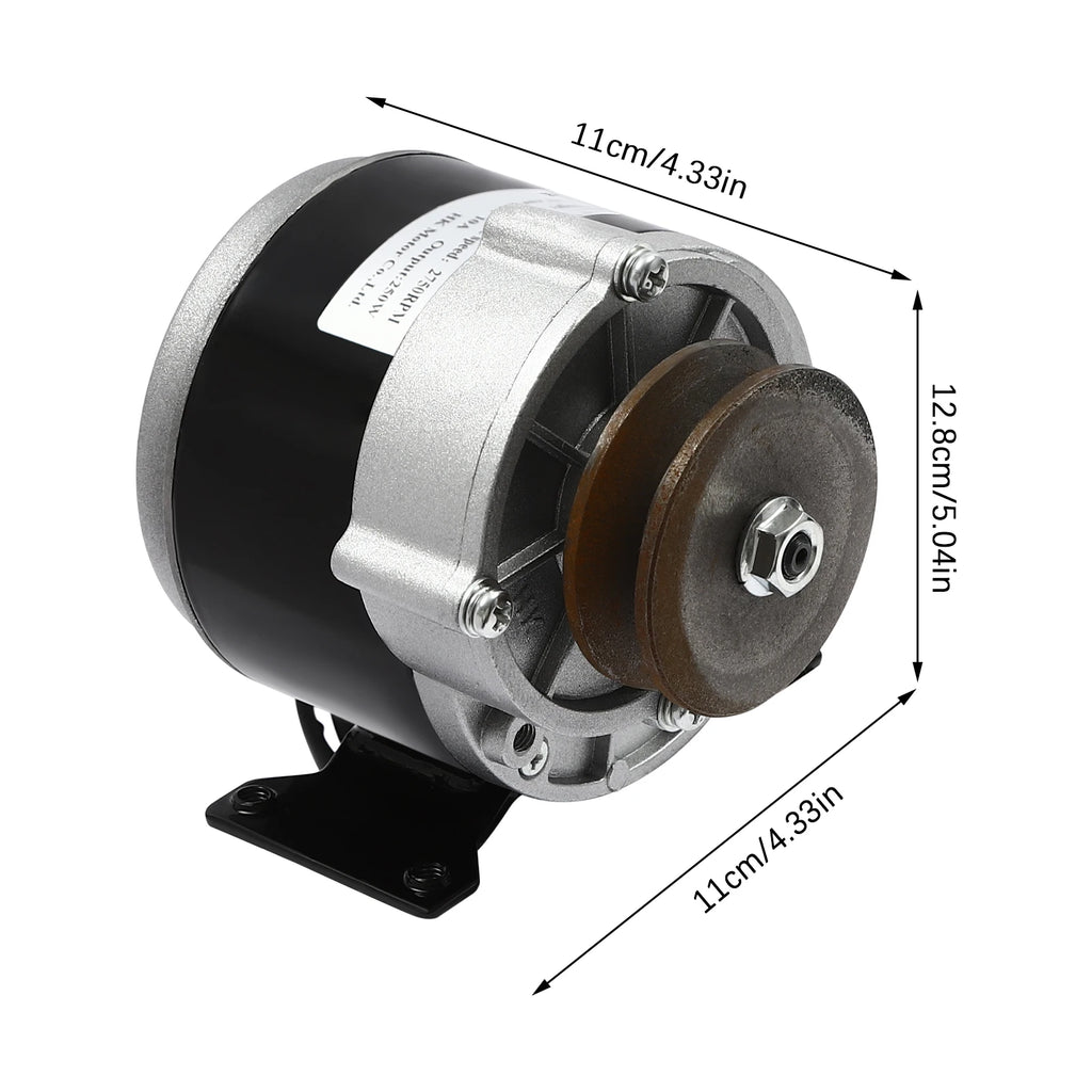 12/24/36v Powerful Electric Motor with Belt Pulley Kit Low Speed High Torque Electric Motor for Various Industrial Uses