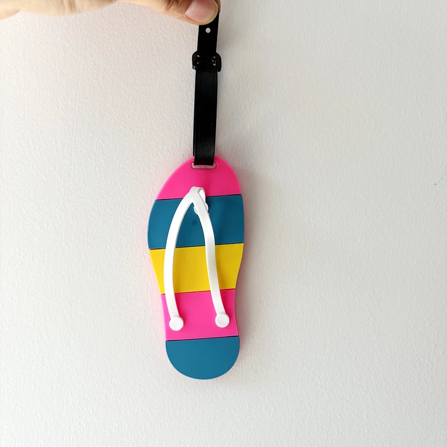 1/2pcs vacation shoes luggage tags silicone suitcases ID tags luggage anti loss boarding tags travel accessories for men and w