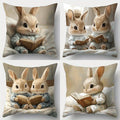 4pcs Decorative Pillowcases Depicting a Butterfly Gracefully Moving Over Water, Perfect for Elevating Home and Sofa Decor