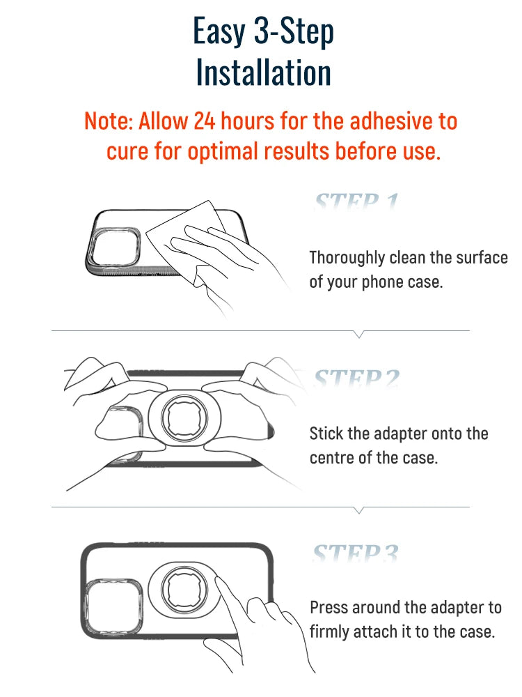 Lock-in Design Phone Sticker Adapter For Quad-style Moto/MTB/Road Bike Mount Phone Case Adhesive Holder Bicycle Patch Accessory