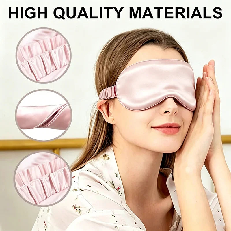 1 Pcs Eyepatch Blindfolds Eyeshade Health Sleep Shield Light Silk Double-Side EyeShade Sleeping Eye Mask Cover Sleep Mask
