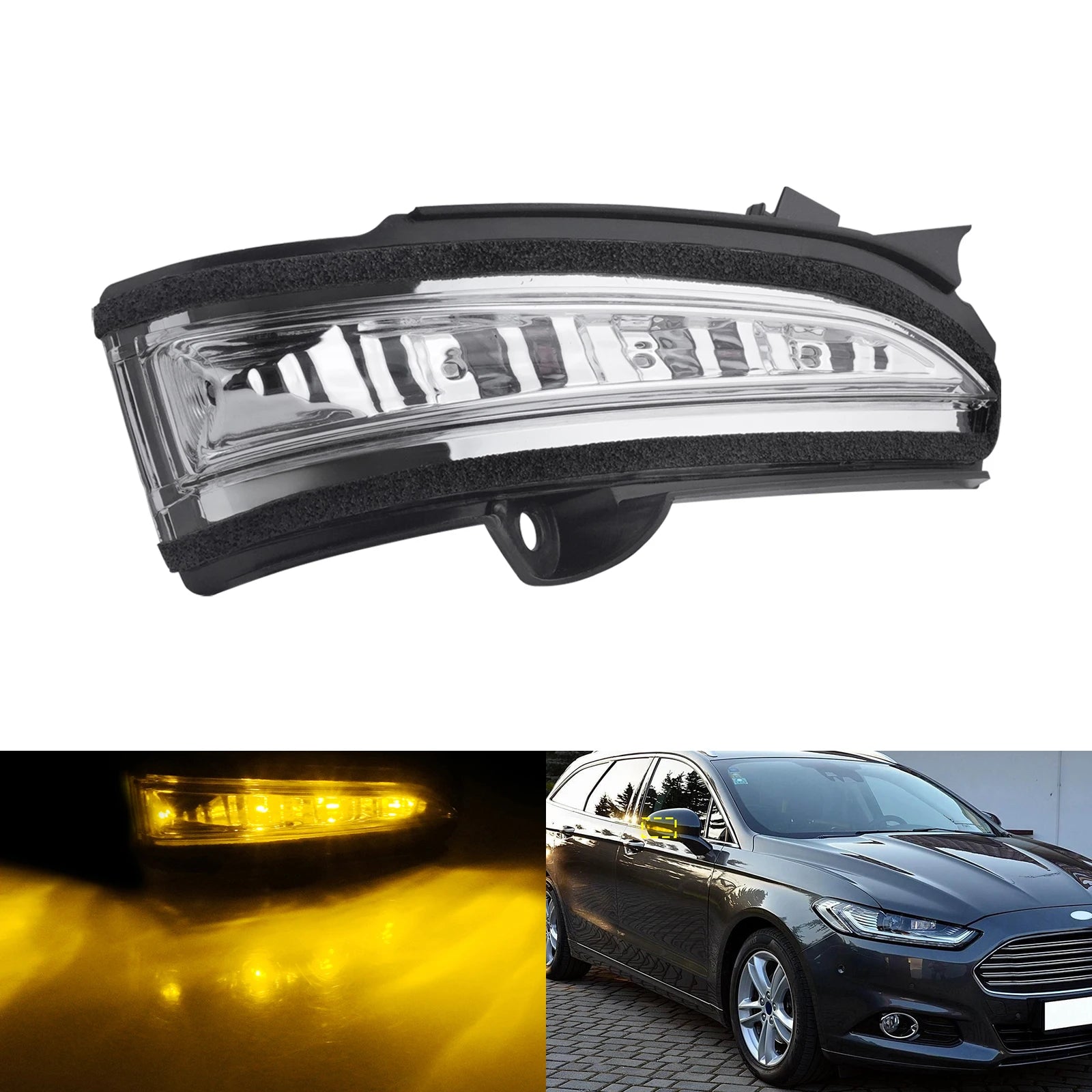 Right O/S Wing Door Mirror LED Indicator Signal Light For 14-19 Ford Mondeo MK5