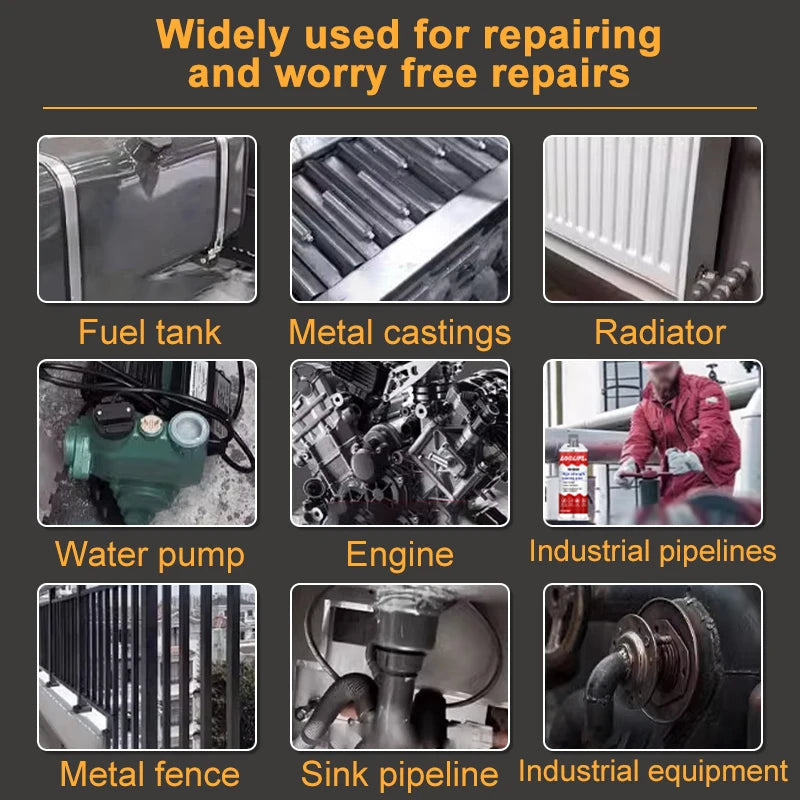 All-Purpose Repair Glue, AB Glue Waterproof Sealant, Casting Repair Glue for Metal, Metal Repair Paste Magic Welding Glue。