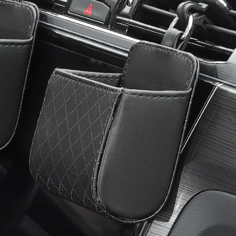 Car storage hanging bag car air outlet storage bag car air conditioning bar mobile phone card storage bag box car interior suppl