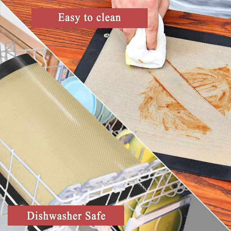 1Pc Silicone Baking Mat with Button Non-Stick Reusable Heat Resistant Pastry Mat Leak Proof Cookie Sheet for Oven Baking Supply