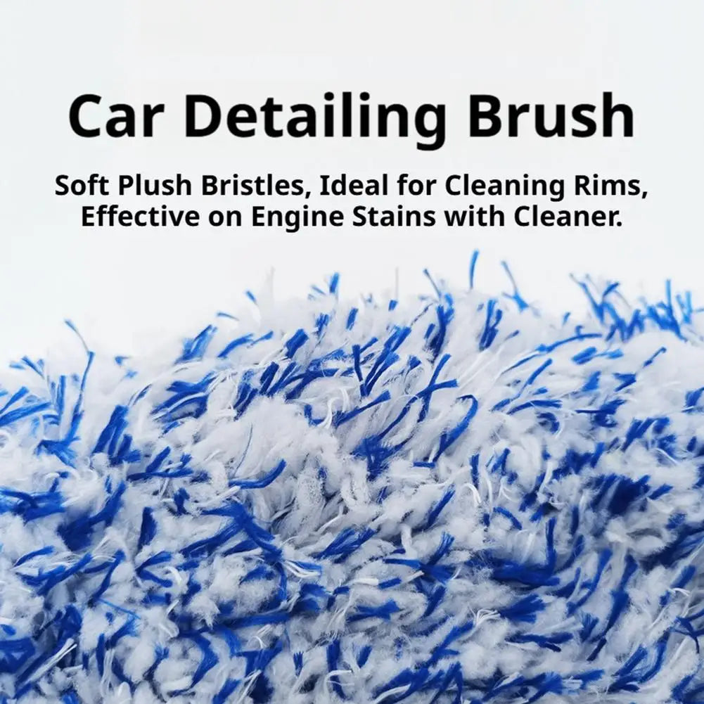 Microfiber Car Wheel Brush Scratch Free Car Rim Detailing Brush Long Handle Automotive Cleaning Tool For Car Car Care