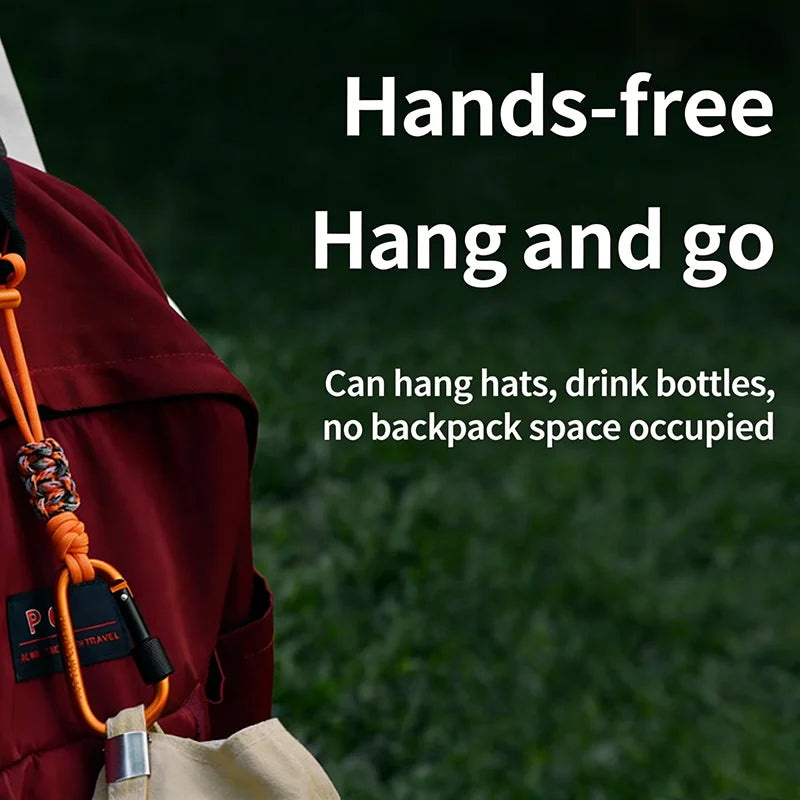 Outdoor Umbrella Cord Water Bottle Hanger Buckle Woven Water Bottle Hanger Lanyard Outdloor Hiking Camping Backpack Hook Clip