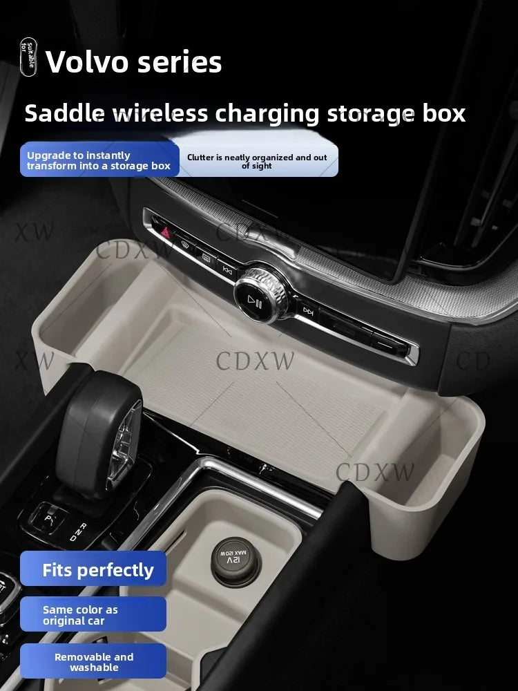 Brand new 26 models suitable for Volvo XC90 S90 XC60 car central control gearbox wireless charging pad storage box