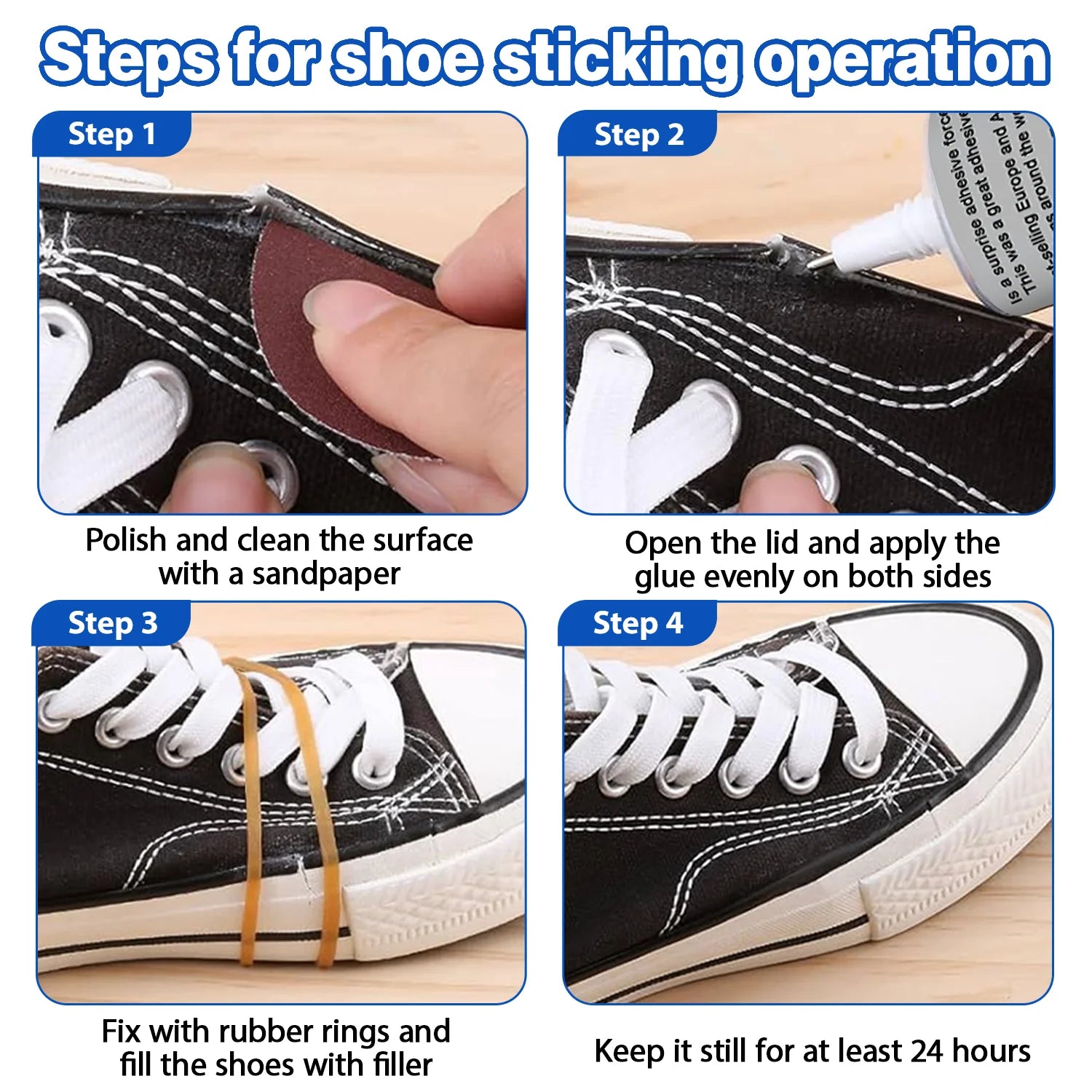 B7000 Shoe Glue, Professional Grade Repair Adhesive for All Footwear Instant Bond,Clear Drying,Flexible, & Durable for Shoe Edge