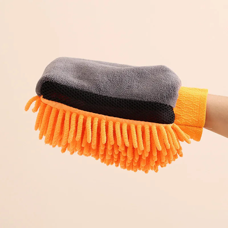 Car Wash Glove Coral Mitt Soft Anti-scratch for Car Wash Multifunction Thick Cleaning Glove Car Wax Detailing Brush