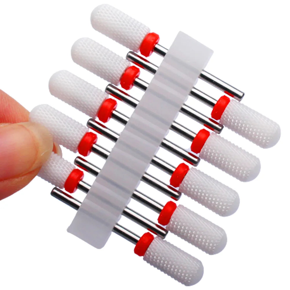 10pc Carbide Manicure Cutters Set Nail Drill Bits Gel Polish Remover Cutter Ceramic Strawberries for Nails Electric Files Tools