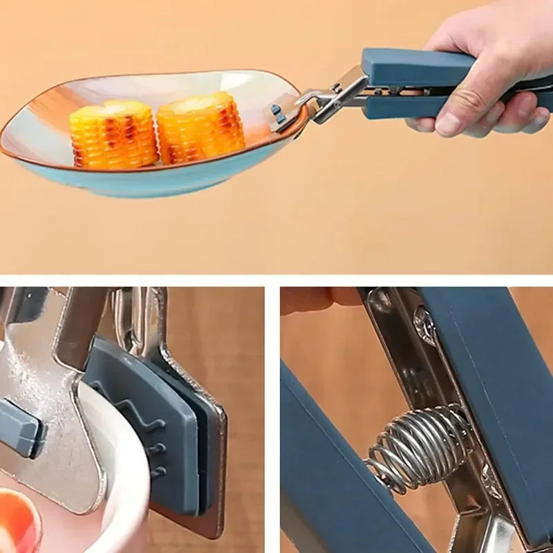 Anti-Scalding Bowl Clip Hot Dish Pot Pan Gripper Air Fryer Plate Retriever Tongs Kitchen Safety Helper Tool