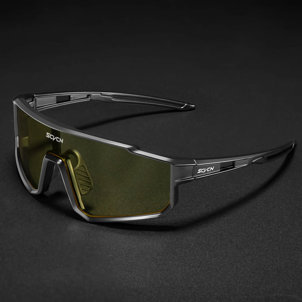 SCVCN Shock Resistant Sports Goggles Wind Sand Barrier Unisex Biking Running Sun Glasses UV Filter Eyewear