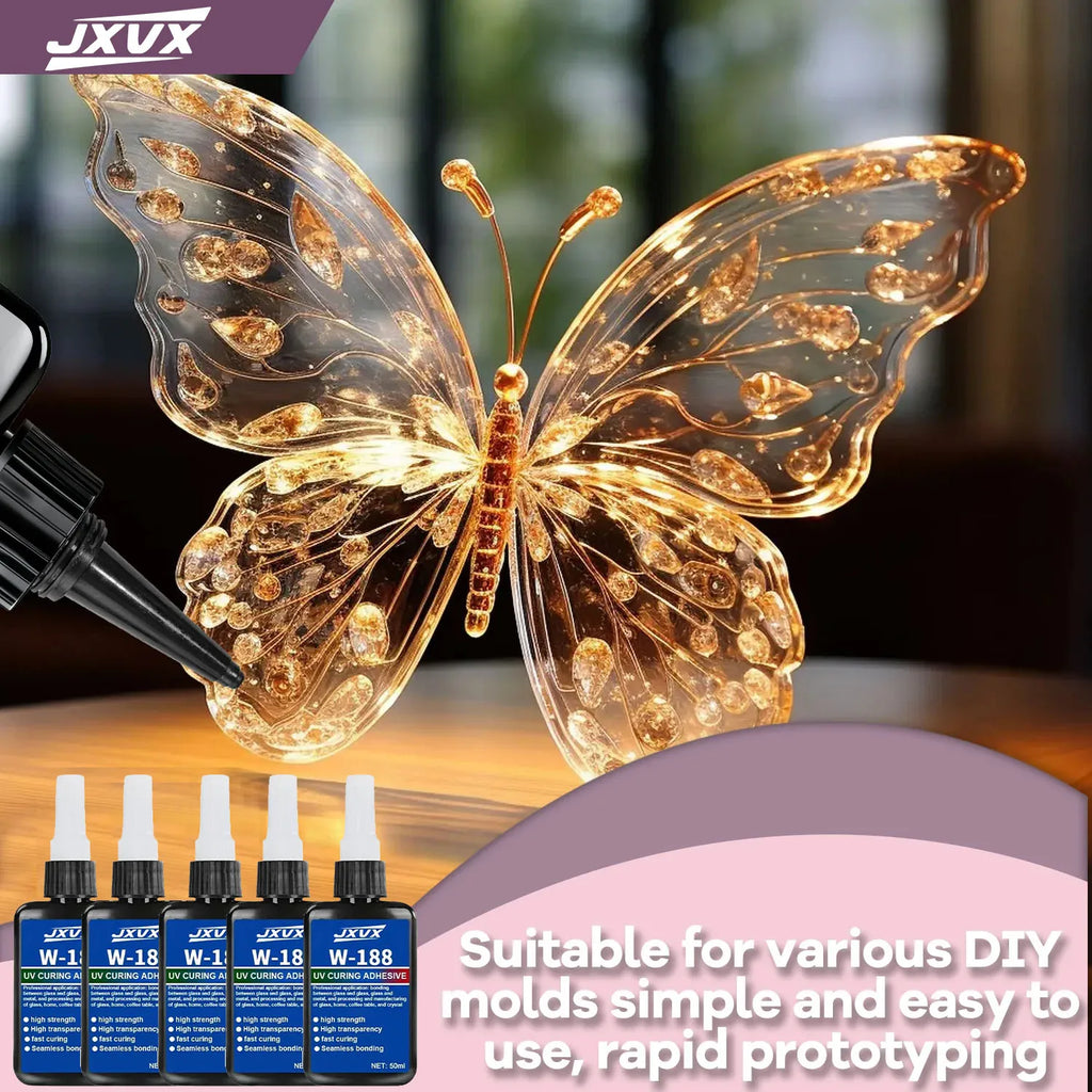 UV-curing adhesive resin for DIY jewellery Handicraft production and model making High transparency, rapid drying, high hardness