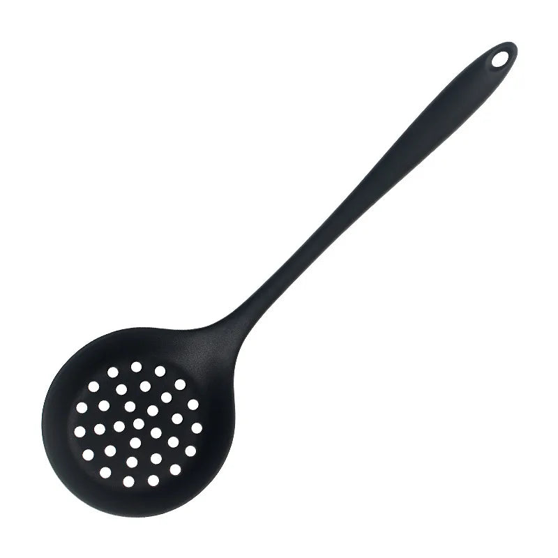 1/7pc Silicone Kitchen Utensil Set Non-Stick Spatula, Soup Ladle, Slotted Turner & 4 Tools | 450 ° F Heat-Resistant, Dishwashe S