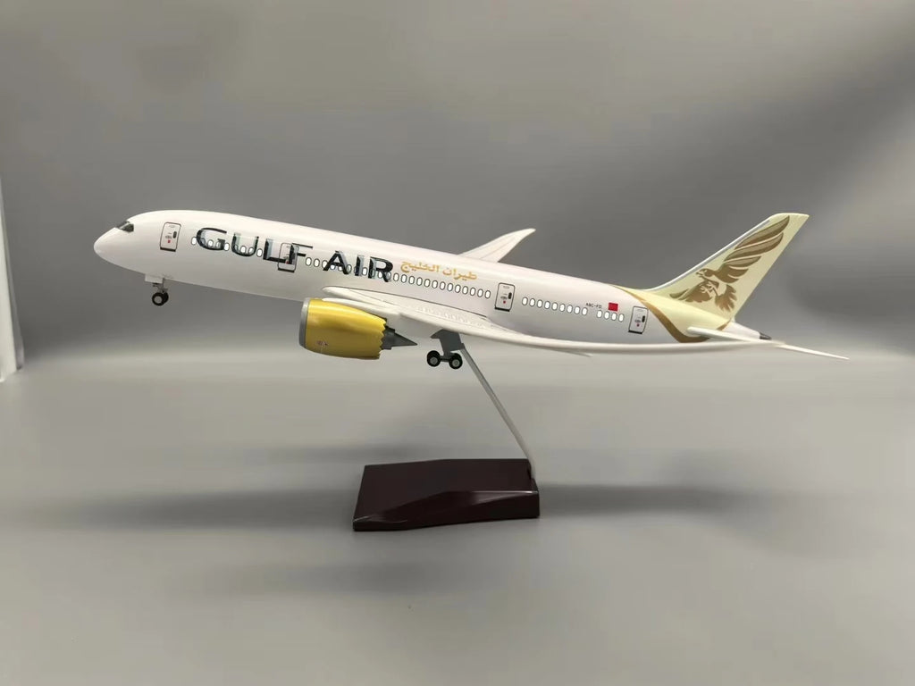 Diecast Plane Mode 47CM plane toy boys 1/130 Scale B787 Gulf Air Airline Airplane Model 787 Aircraft Replica Plane Toys