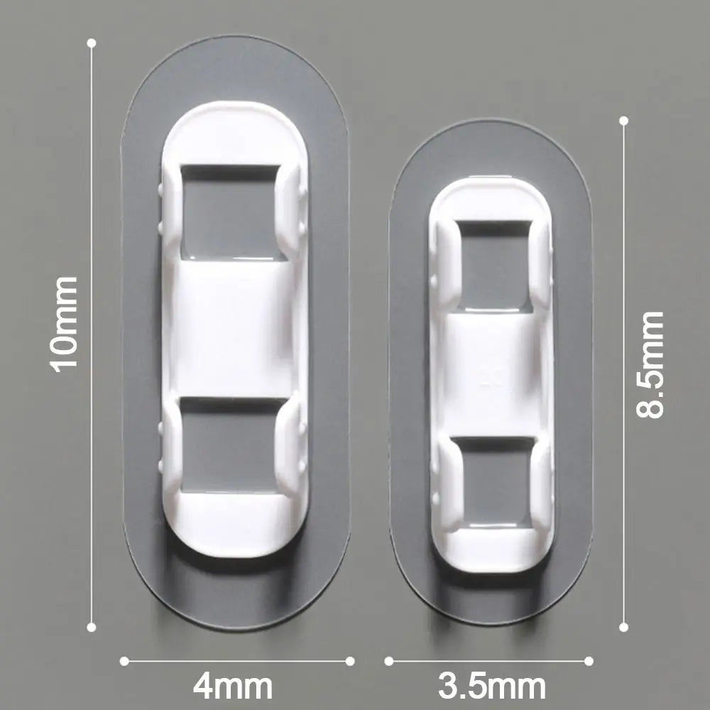 5pcs Plastic Pipe Clamp Hooks Cable Clips Pipe Support Wiring Hose Clamp Self-adhesive Fasteners Drain Pipe Holder